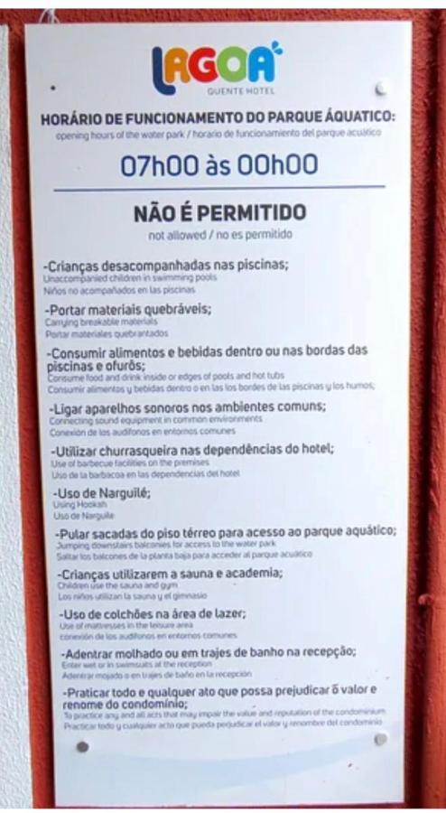 Lagoa Quente Hotel, Caldas Novas Go, Flat 357 Eksteriør billede
